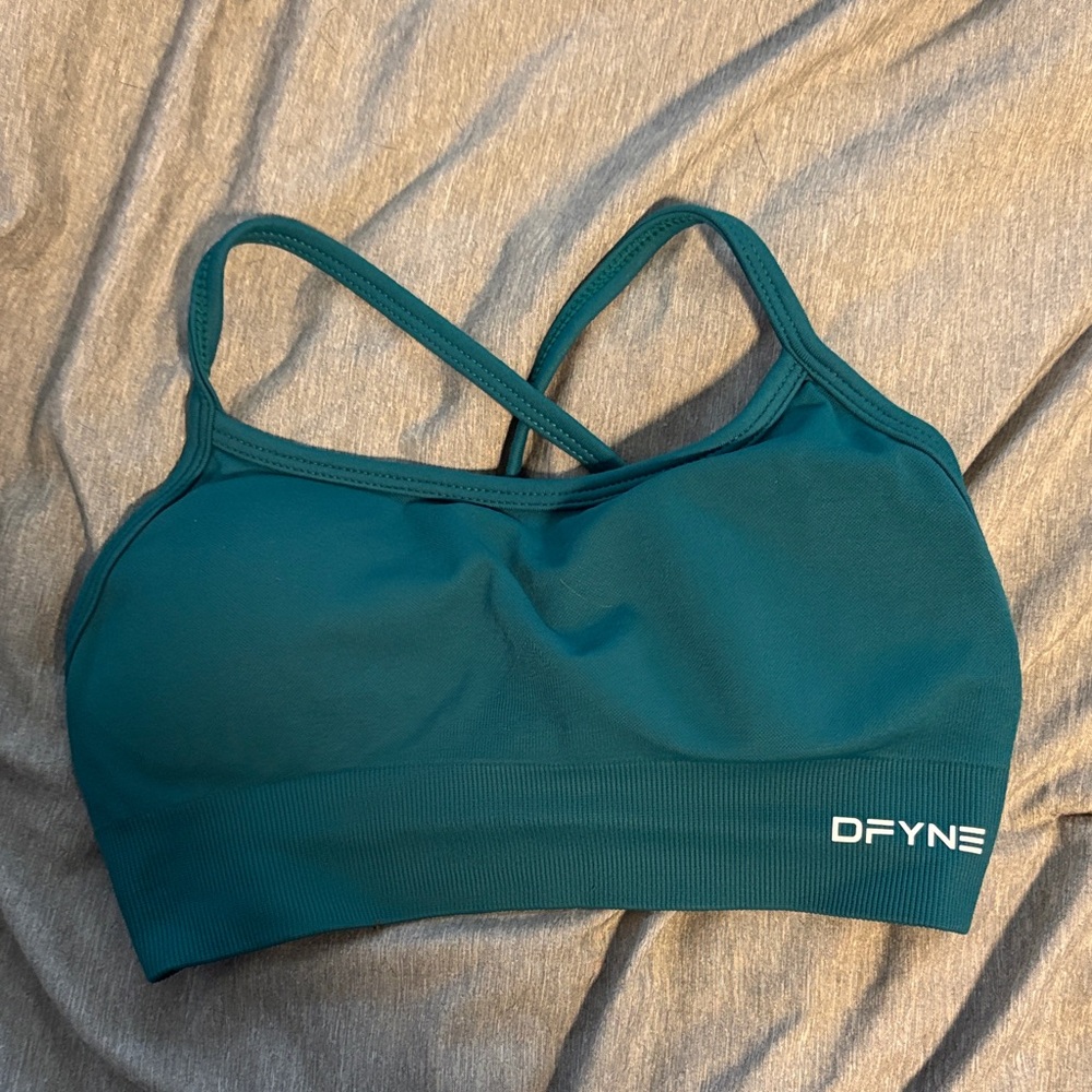 DFYNE Teal Sports Bra